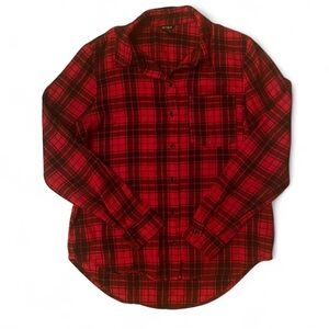 Forever 21 Red and Black Plaid flannel cotton Shirt